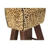 Kép 4/5 - Bárszék leopárd fa, bőr 43x35x75 cm barna, fekete