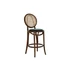 Kép 2/8 - Bárszék szilfa, rattan, bársony 43x43x108 cm sötétbarna, zöld