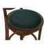 Kép 3/8 - Bárszék szilfa, rattan, bársony 43x43x108 cm sötétbarna, zöld