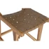 Kép 3/8 - Bárszék teakfa, bőr 45x57x110 cm bézs