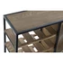 Kép 3/6 - Bortartó lucfenyő, fém 80x24x44 cm natúr, fekete