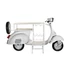 Kép 7/10 - Bortartó motor fém, mangófa 195x70x106 cm fehér, barna