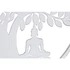 Kép 4/5 - Dekoráció falra Buddha fém 40x1x40 cm fekete, fehér 2 féle