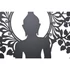 Kép 4/4 - Dekoráció falra Buddha fém 60x1x60 cm fekete, fehér 2 féle