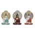Kép 2/4 - Dekoráció falra Buddha poly 20x4x30,3 cm színes 3 féle