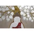 Kép 4/6 - Dekoráció falra Buddha selyemfényű, poly 70x4x100 cm bézs, arany