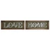 Kép 2/4 - Dekoráció falra HOME LOVE fa 60x2x23 cm barna, zöld 2 féle