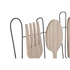 Kép 3/4 - Dekoráció falra evőeszköz mdf, fém 42x0,8x38 cm natúr, fekete