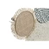 Kép 3/4 - Dekoráció falra körök rattan, vászon 96x6x60 cm világosbarna, bézs