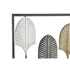 Kép 3/4 - Dekoráció falra leveles fém 35x2x90 cm fekete, színes