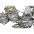 Kép 3/4 - Dekoráció falra leveles fém 65x10x127 cm szürke, arany