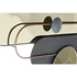 Kép 5/5 - Dekoráció falra modern fém, pvc 96x5x40,6 cm arany, szürke