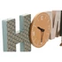 Kép 3/4 - Dekoráció falra óra HOME majom mdf 42x5x22 cm zöld, sárga