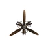 Kép 2/4 - Dekoráció falra propeller fém 55x12x52 cm barna