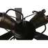 Kép 4/4 - Dekoráció falra propeller fém 55x12x52 cm barna