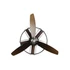 Kép 2/5 - Dekoráció falra propeller fém 55x16x52 cm barna