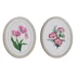 Kép 2/4 - Dekoráció falra virágok poly 17x2,5x21,6 cm fehér, pink 2 féle