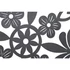 Kép 4/4 - Dekoráció falra virágos fém 40x1x40 cm fekete 2 féle