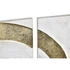 Kép 4/4 - Dekoráció szett falra fém 120x2x80 cm fehér, arany S/3