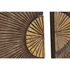 Kép 4/5 - Dekoráció szett falra körök mdf 122x3,5x122,5 cm barna, arany S/2