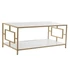 Kép 2/5 - Dohányzóasztal fém, mdf 110x55x45 cm arany, fehér