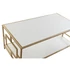 Kép 3/5 - Dohányzóasztal fém, mdf 110x55x45 cm arany, fehér