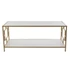 Kép 5/5 - Dohányzóasztal fém, mdf 110x55x45 cm arany, fehér