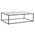 Kép 2/5 - Dohányzóasztal fém, mdf 110x60x34 cm fehér, fekete
