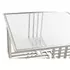 Kép 3/6 - Dohányzóasztal inox, üveg 100x100x45 cm ezüst