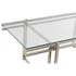 Kép 3/6 - Dohányzóasztal inox, üveg 120x60x45 cm ezüst