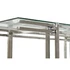 Kép 5/6 - Dohányzóasztal inox, üveg 120x60x45 cm ezüst