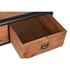 Kép 4/6 - Dohányzóasztal lucfenyő, fém 97x56x45 cm sötétbarna, sötétszürke
