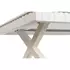 Kép 5/6 - Dohányzóasztal mangófa, fém 140x70x42 cm fehér