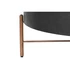 Kép 5/5 - Dohányzóasztal mangófa, fém 90x90x45 cm fekete, bronz