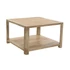 Kép 2/5 - Dohányzóasztal mangófa, rattan 76x76x45 cm világosbarna