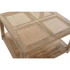 Kép 3/5 - Dohányzóasztal mangófa, rattan 76x76x45 cm világosbarna