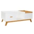 Kép 2/8 - Dohányzóasztal mdf 120x60x46 cm fehér, barna