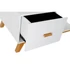 Kép 4/8 - Dohányzóasztal mdf 120x60x46 cm fehér, barna