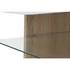 Kép 5/7 - Dohányzóasztal mdf, üveg 110x60x45 cm fehér, barna