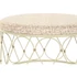 Kép 4/4 - Dohányzóasztal rattan, fém 48x48x30 cm natúr, krém