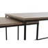 Kép 5/7 - Dohányzóasztal szett fa, fém 122,5x61x53 cm barna, fekete S/3