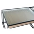 Kép 3/7 - Dohányzóasztal szett fém, üveg, fa, bambusz 110x60x45 cm natúr, fekete S/2