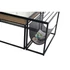 Kép 6/7 - Dohányzóasztal szett fém, üveg, fa, bambusz 110x60x45 cm natúr, fekete S/2