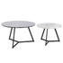 Kép 2/6 - Dohányzóasztal szett mdf, fém 80x80x47,5 cm fekete S/2