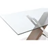 Kép 3/8 - Ebédlőasztal acél, mdf 180x100x78 cm ezüst, sötétbarna