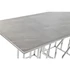 Kép 3/7 - Ebédlőasztal acél, üveg 180x90x75 cm fehér, ezüst
