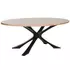 Kép 2/8 - Ebédlőasztal akácfa, fém 200x110x76 cm natúr, fekete