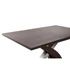 Kép 3/10 - Ebédlőasztal bővíthető acél, mdf 160x90x77 cm sötétbarna, ezüst