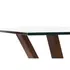 Kép 4/6 - Ebédlőasztal diófa, üveg 200x100x75 cm barna, átlátszó