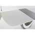 Kép 3/11 - Ebédlőasztal hosszabbítható fa, mdf, üveg 160x90x76 cm fehér, barna